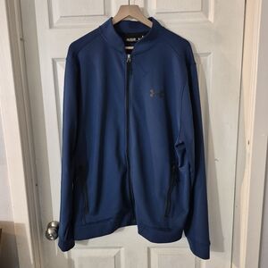 Men's Blue Under Armour Zip-Up Jacket Sz 2XL